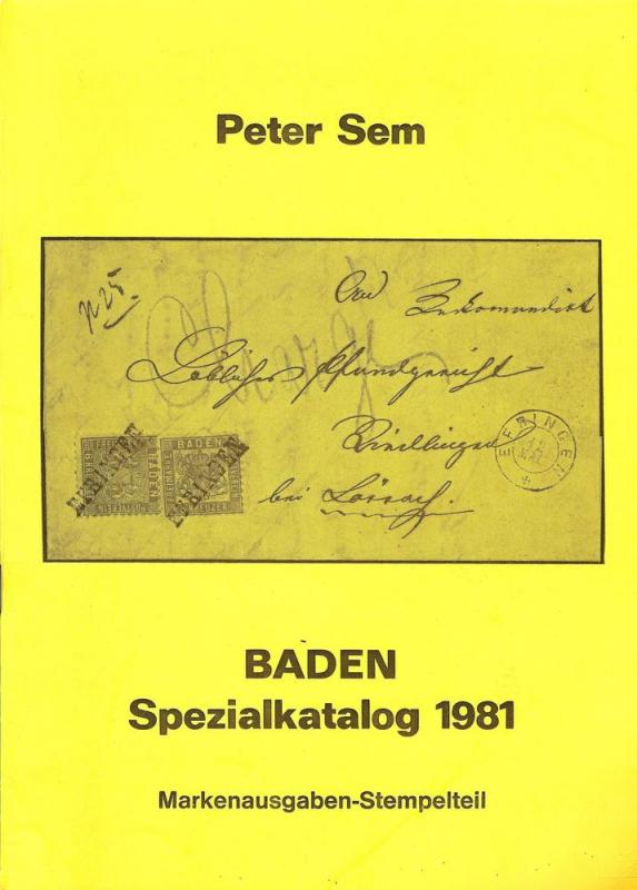 Sem:    BADEN - Spezialkatalog 1981,