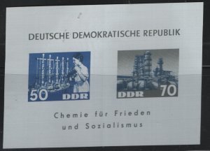 DDR  646 MNH NO GUM UNLISTED SOUVENIR SHEET, FOOTNOTE