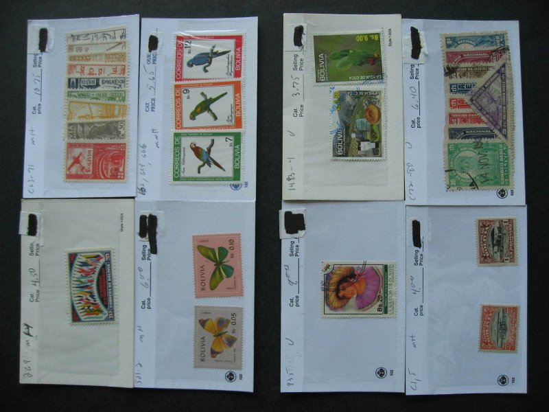 Bolivia collection assembled in sales cards