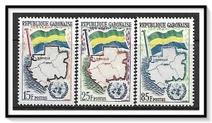 Gabon #151-153 Flag & Map Set MNH