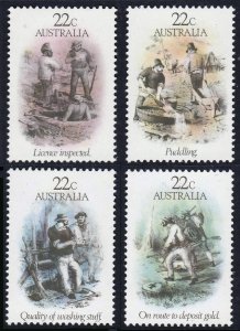 AUSTRALIA SG#774-777 Gold Rush Era (1981) MNH