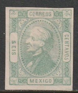 MEXICO 93, 6¢ WITHOUT OVERPRINTS. UNUSED, NG. VF. (1543)