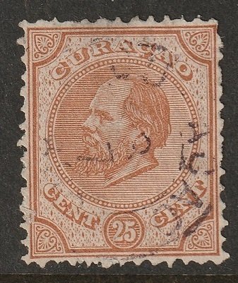Netherlands Antilles 1881 Sc 5 used tiny thin