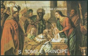 St Thomas & Prince Isls 957-958,CTO.Mi Bl.240-241. Christmas 1990.Peter Rubens.