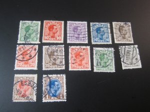 Denmark 1913 Sc 97,100,2,3-6,8-9,122,7-8 FU