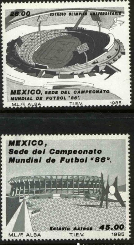 MEXICO 1424-1425, WORLD CUP SOCCER CHAMPIONSHIP. MINT, NH. VF.