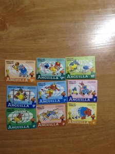 Anguilla  #  492-500  MNH