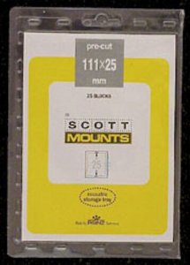 Scott/Prinz Plate Number Coil Strips Stamp Mounts Size: 111x25 Black #985 B