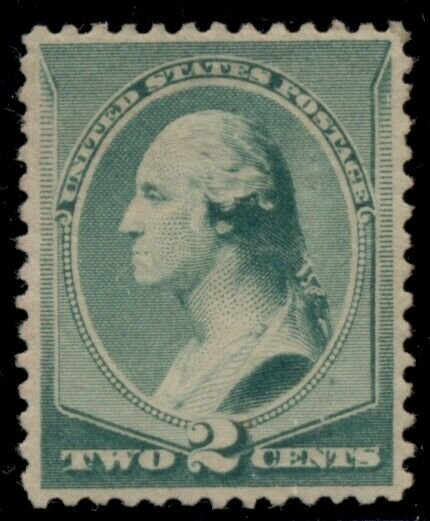 US #213, 2¢ green, og, LH, VF, Scott $60.00