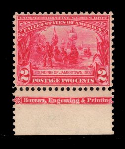 MOMEN US STAMPS #329 MINT OG NH VF/XF PSE CERT LOT #86085