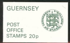 Guernsey Post Office 20p Booklet  Scott 96a