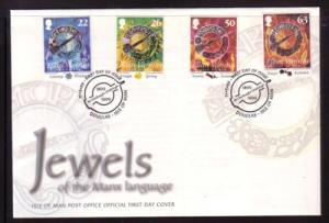 Isle of Man Sc 824-7 199 Celtic Jewelry stamp set FDC