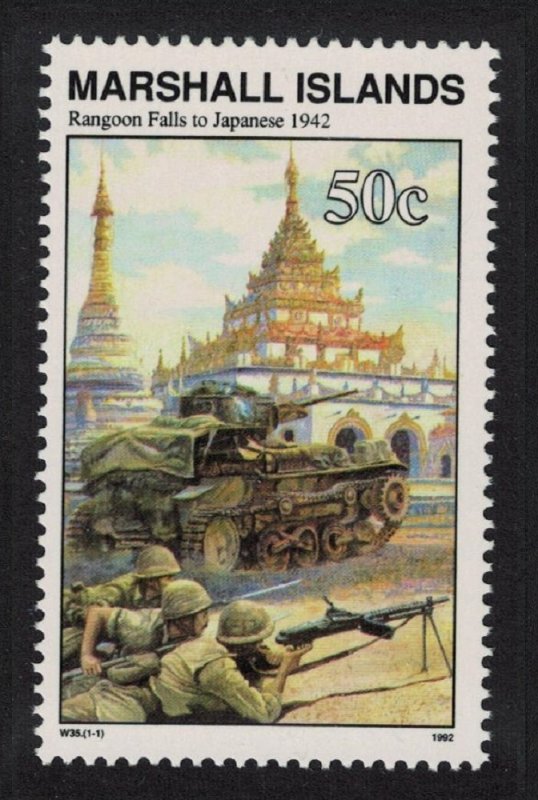 Marshall Is. Capture of Rangoon by Japan 1942 WWII 1992 MNH SG#413