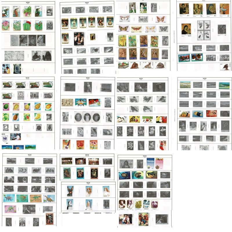 Nevis collection mostly mint 1990s