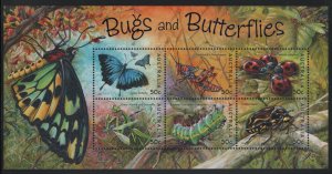 Australia 2003 MNH Sc 2192b 50c Bugs and Butterflies Souvenir sheet of 6