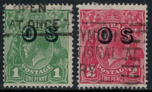 Australia #O7-8  CV $8.50