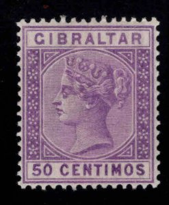 GIBRALTAR Scott 34, MH* Queen Victoria CA Wmk 2