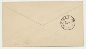 BRITISH VIRGIN IS 1902, 2½d ENVELOPE (H&G#B2b) TO ST THOMAS DANISH WEST INDIES