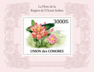 COMORES 2010 SHEET FLORA REGION OCEAN INDIAN FLOWERS INDIEN FLEURS cm10123b