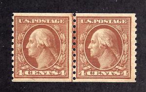 495 Mint,OG,NH... Line Pair... SCV $160.00