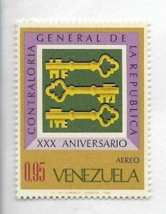 VENEZUELA 1968 COMPTROLLER AGENCY XXX ANNIVERSARY KEYS SCOTT C992 MI 1746