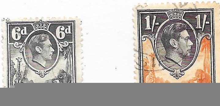  Northern Rhodesia  #38 & 40  George VI (M&U) CV $0.90