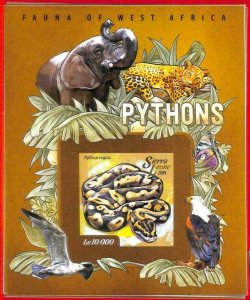 A4651 - SAW LION - ERROR IMPERF: 2015, pythons, elephants, eagles, turtles-