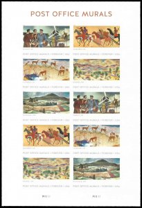 PCBstamps   US #5372/5376 Sheet $5.50(2x5x55c)Post Office Murals, MNH, (2)