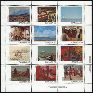 SC#966a Canada Day: Canada Day: Canadian Landscapes, Sheet of Twelve (1982) MNH