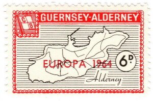 (I.B) Guernsey Cinderella : Alderney 6d (Commodore Shipping)  