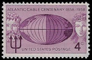 U.S. #1112 MNH; 4c American Cable Centennial (1958)