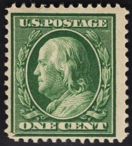 US #331 One Cent Green Franklin MINT NH  SCV $16.50