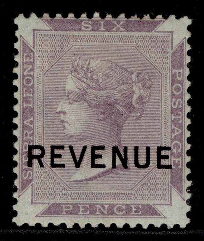 SIERRA LEONE QV, REVENUE stamp duty 6d, M MINT.