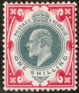 1905 Great Britain Sc #138 - One Shilling KEVII - MH stamp Cv$92.50