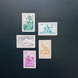 Iran Persia 1953 Traditional Sports Scott 978-82 Singles MNH