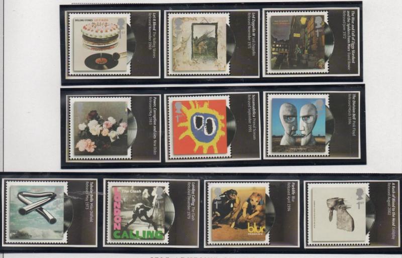 Great Britain Sc 2724-33 2010 Album Covers stamp set mint NH