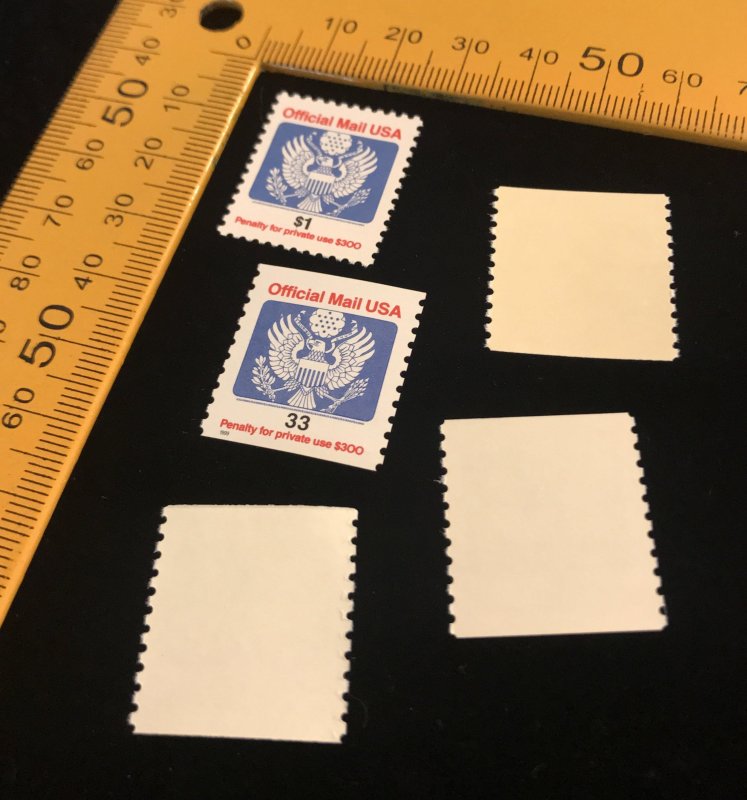 O151 to O159, MNH, F/VF,  partial set of 5