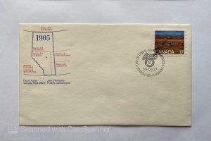 CANADA FDC , CANADA POST OFFICE  ALBERTA 1905-1980 1980 EDMONTON CANADA  