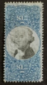 USA REVENUE STAMP SECOND ISSUE 1871  CUT CANCEL. $1.90 SCOTT# R122