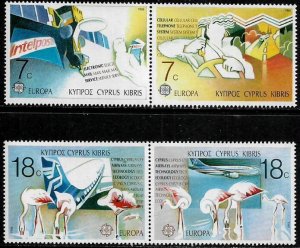 Cyprus #701-4 MNH Pairs - Europa - Communications and Transportation