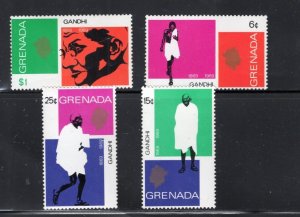 GRENADA #337-340 1969 GHANDI MINT VF NH O.G
