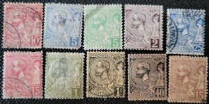 Monaco, 1891-1921,Prince Albert,11-14,16-18,21-22,26, used, SCV$37.70