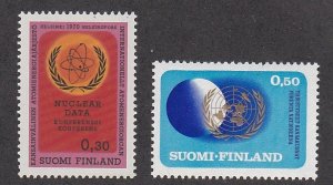 Finland # 494-495, U.N. 25th Anniversary, Mint NH, 1/2 Cat.