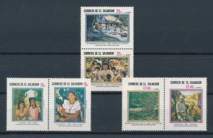 [116231] El Salvador 1983 Art paintings 3 Pairs  MNH