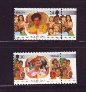 Isle of Man Sc 679-680  1996 Europa Women stamp set mint NH