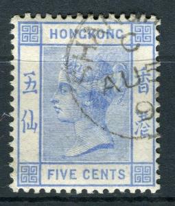 HONG KONG; Shanghai Treaty Port Cancel on QV 5c. value, 