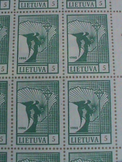 ​LITHUANIA STAMP-1990- SC#371  ANGEL AND MAP MINT FULL SHEET