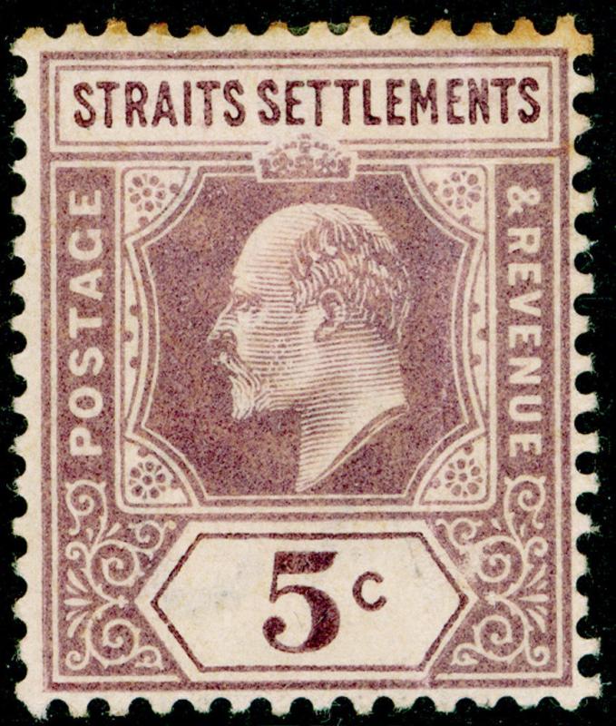 MALAYSIA - Straits Settlements SG113, 5c dull purple, M MINT. WMK CA 