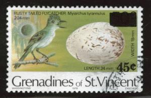 Grenadines of St. Vincent Scott 266 Surcharged Bird stamp
