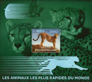 The Fastest Animals Stamp Acinonyx Jubatus S/S MNH #5019 / Bl.1216